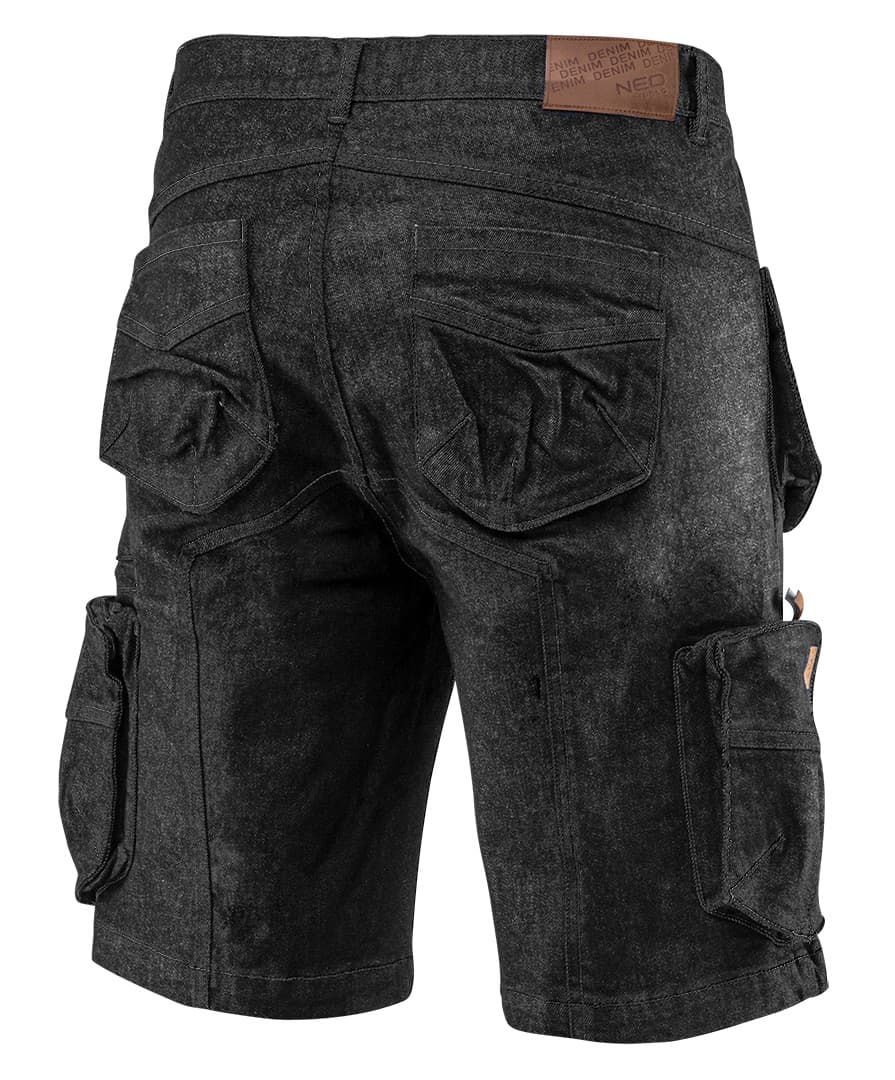 Delovne kratke hlače NEO TOOLS DENIM, črne, vel. XL 2