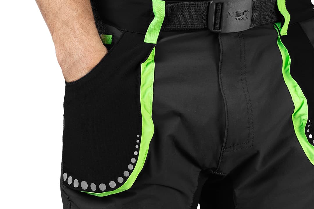 Moške kratke delovne hlače PREMIUM 4-way stretch, črne, vel. M 4