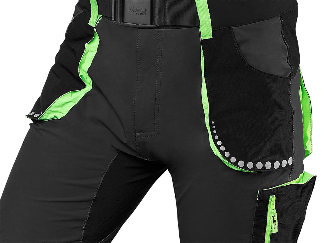 Moške kratke delovne hlače PREMIUM 4-way stretch, črne, vel. M 7