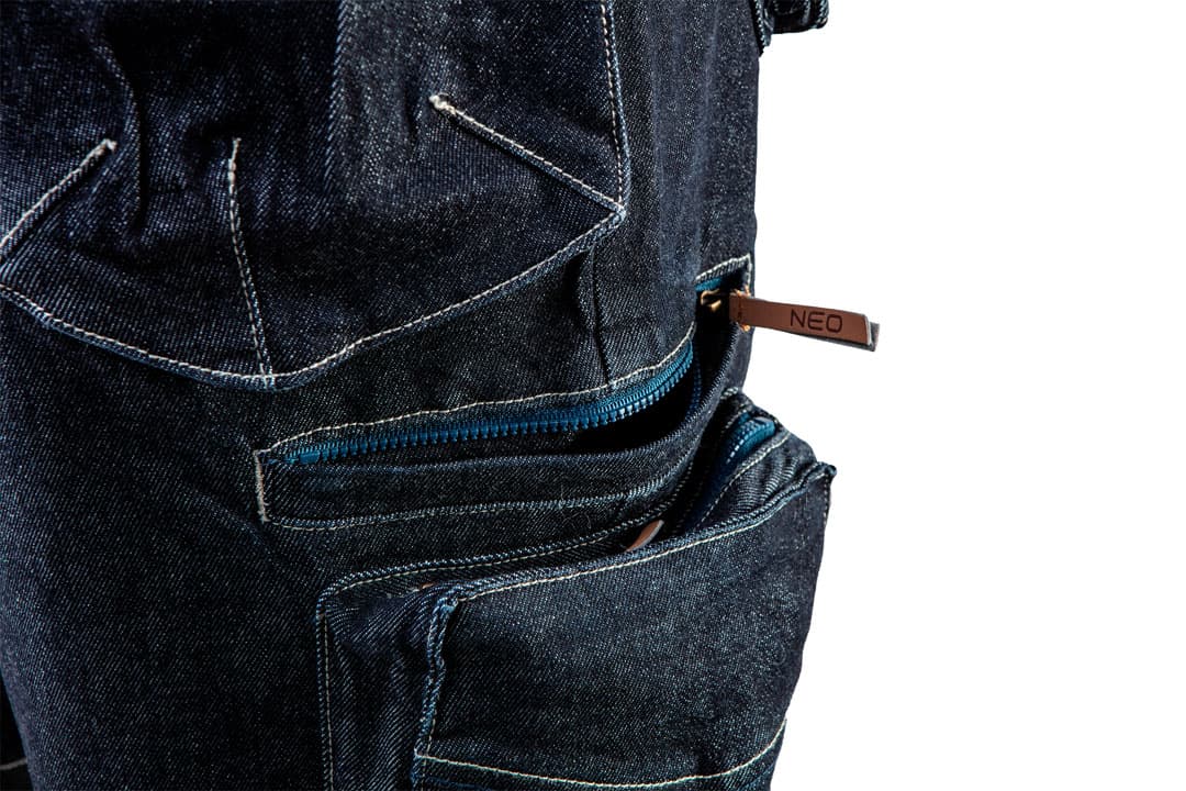 NEO TOOLS Kratke delovne hlače DENIM, M 7