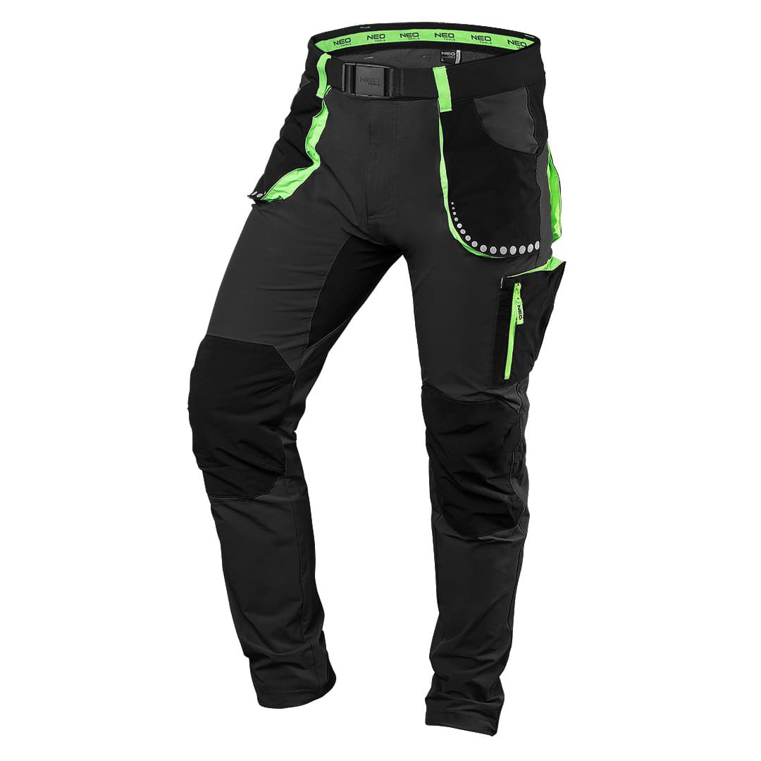 Delovne hlače NEO TOOLS PREMIUM 4-way stretch, črne, XS