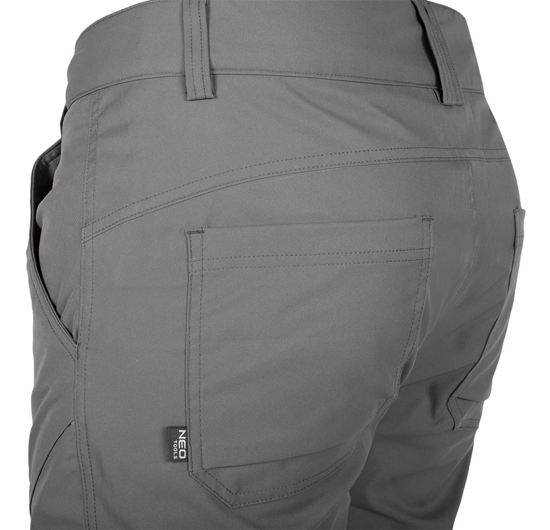 Delovne hlače NEO TOOLS OUTDOOR 2-way stretch, sive, velikost L 3