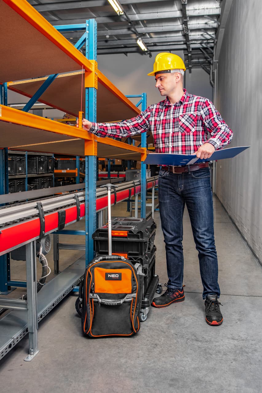 NEO TOOLS Flanelna srajca rdeče-črno-bele karirane, S 4