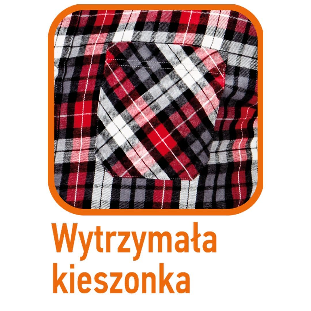 NEO TOOLS Flanelna srajca rdeče-črno-bele karirane, S 3