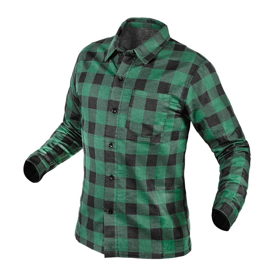 Koszula flanelowa NEO TOOLS, zielona, vel. XXL