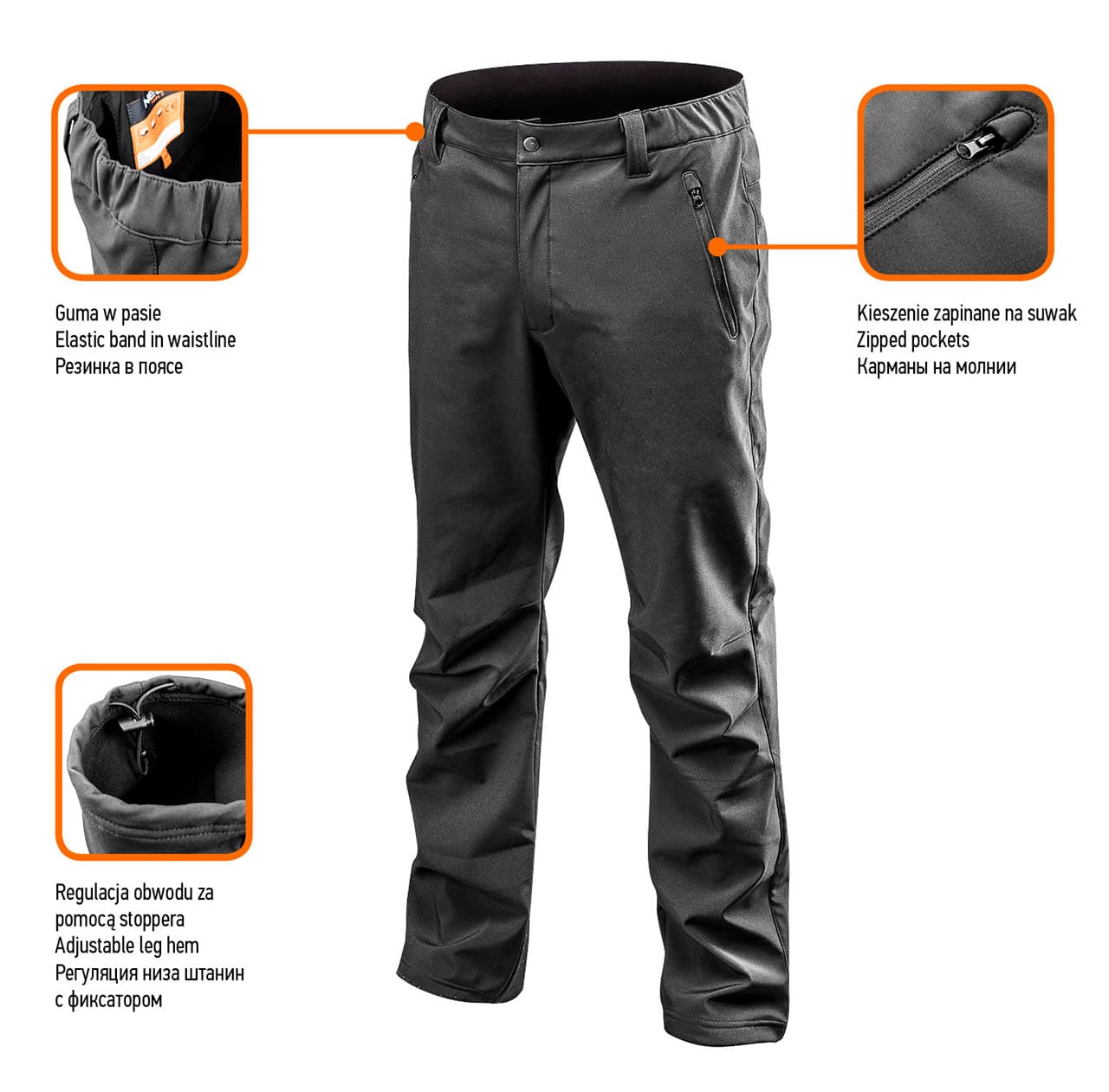 Delovne softshell hlače NEO TOOLS, vel. XXL 2