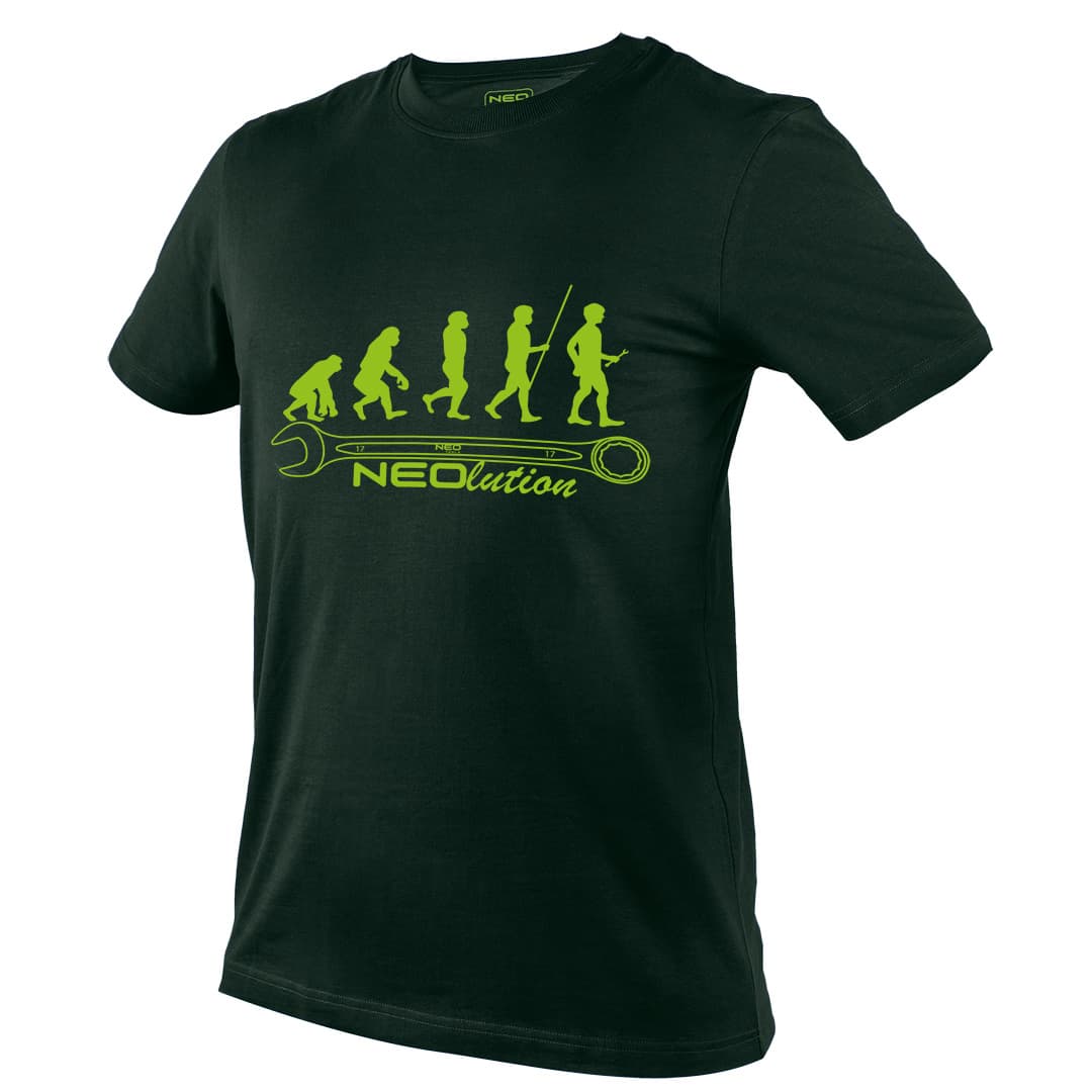 Delovni T-shirt NEOlution z grafiko, steklenična zelena, vel. L