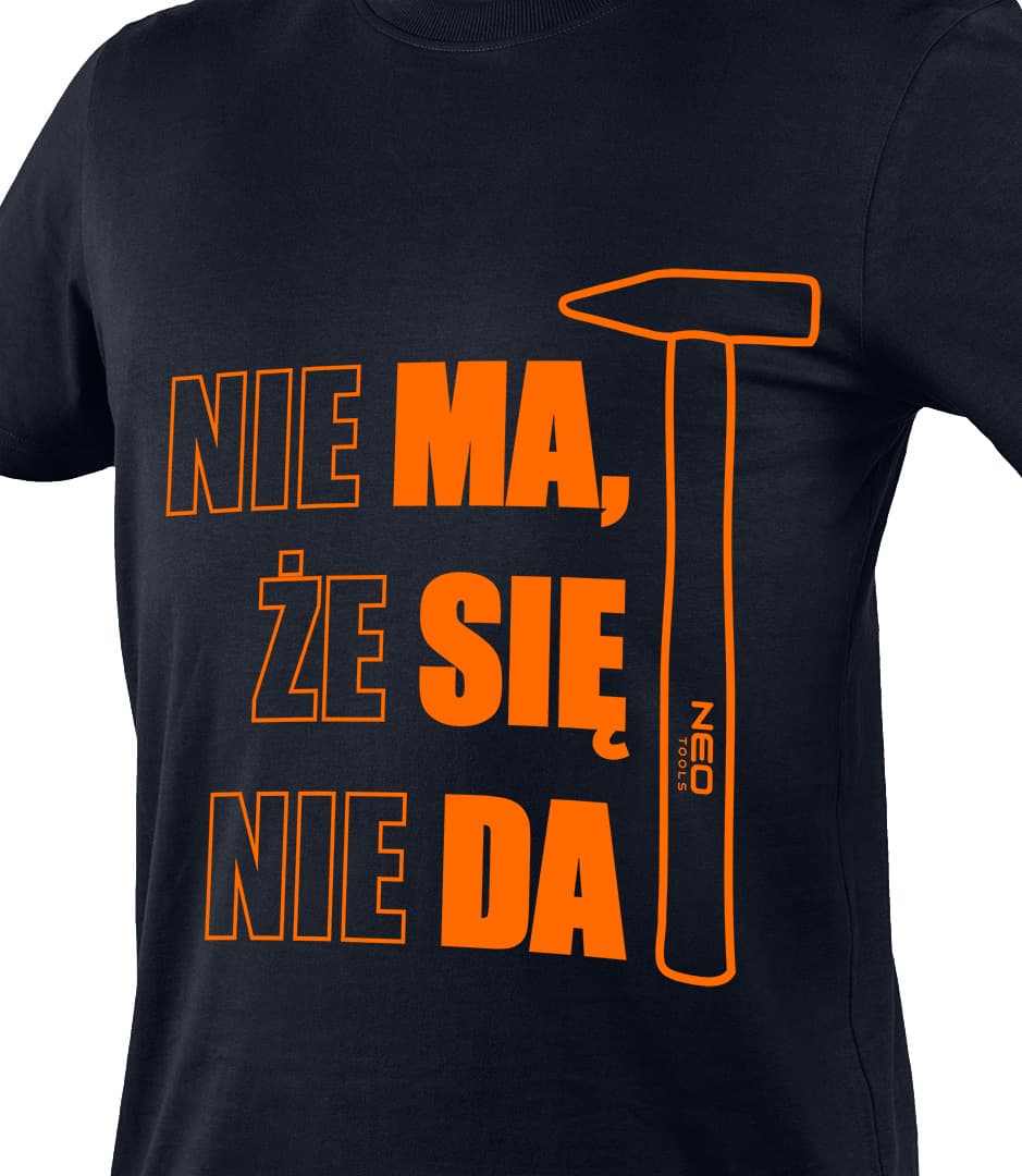 NEO TOOLS T-shirt MA SIĘ DA, M, temno moder 3
