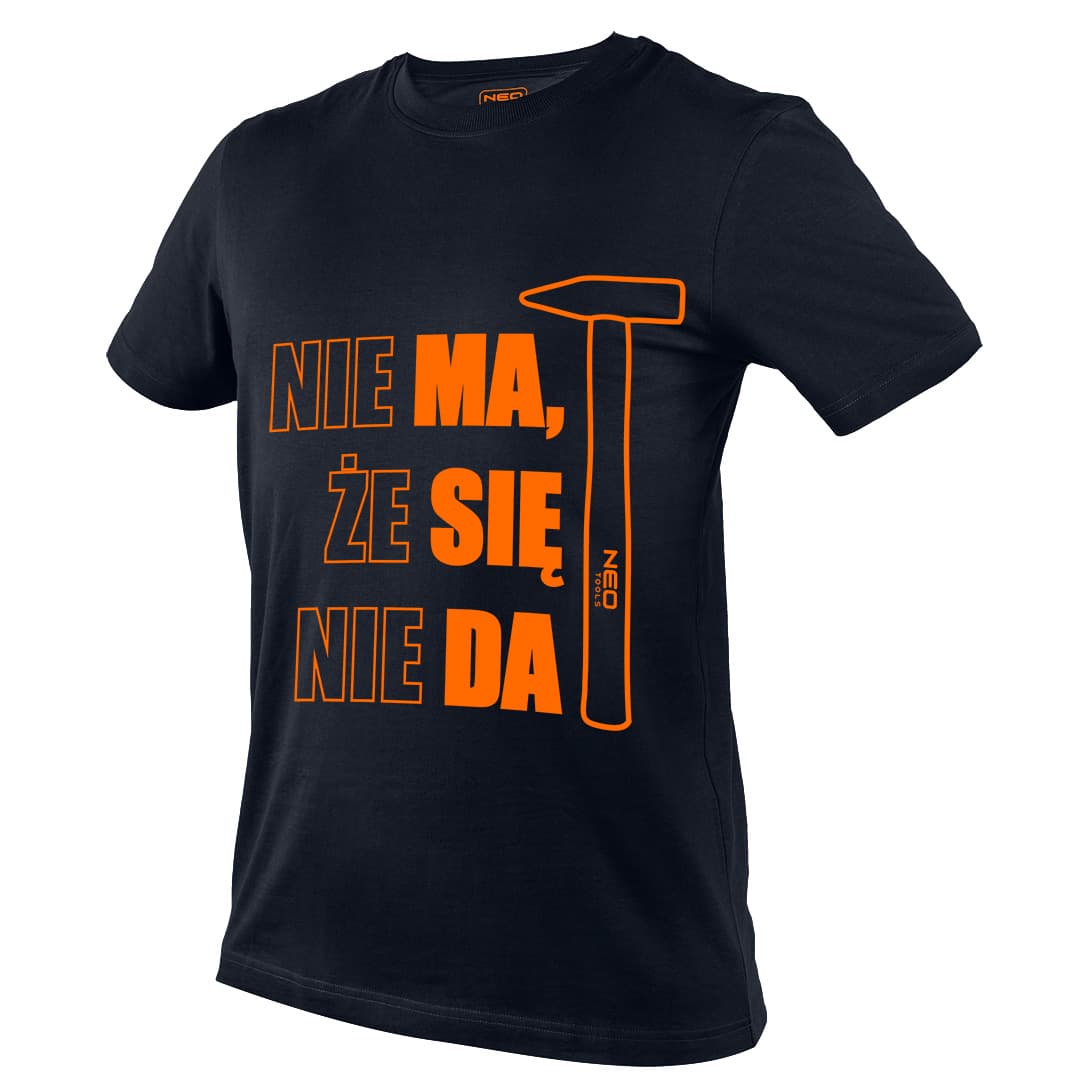 NEO TOOLS T-shirt MA SIĘ DA, M, temno moder