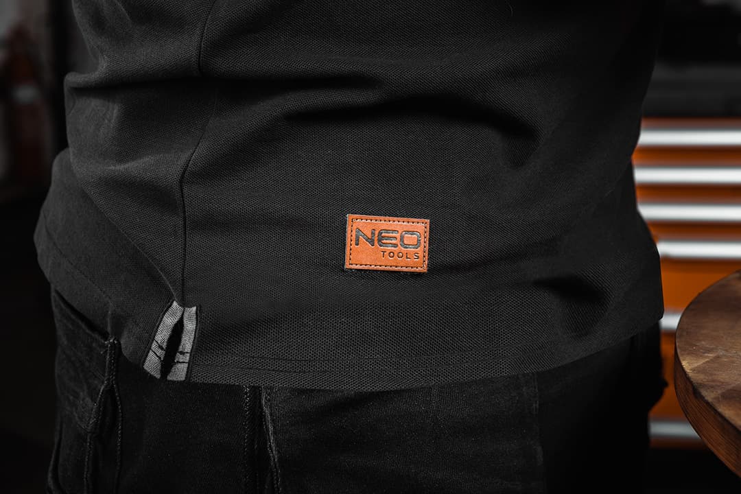 NEO TOOLS DENIM polo majica, črna, Velikost S 3
