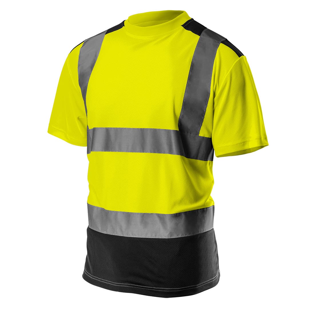 NEO TOOLS Zaščitni T-shirt z odsevnimi trakovi, temen spodaj, rumena, vel. M