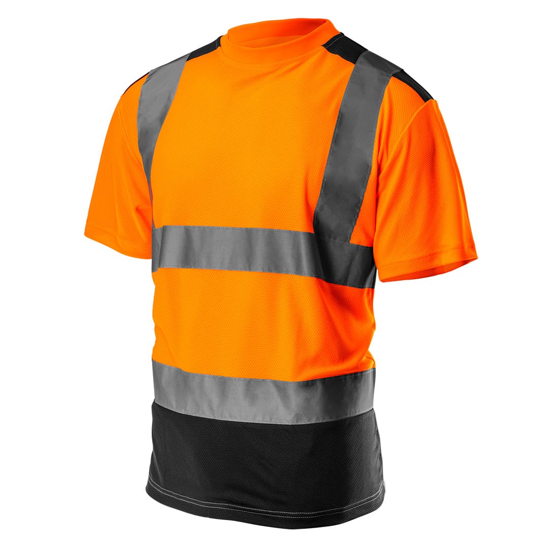 Delovni visokovidljivostni T-shirt NEO TOOLS, oranžen/temen spodnji del, XL