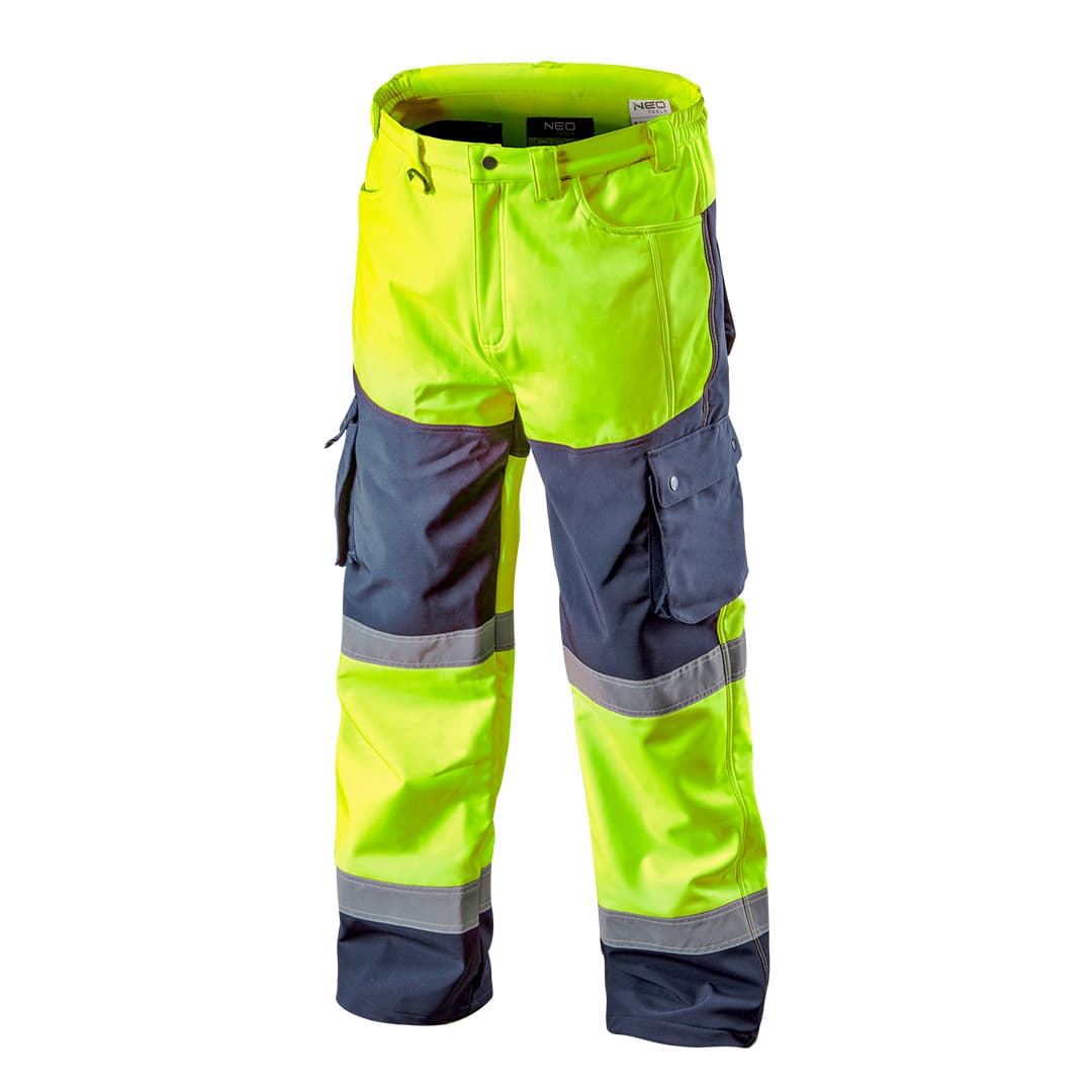NEO TOOLS Softshell delovne hlače, rumene, XL