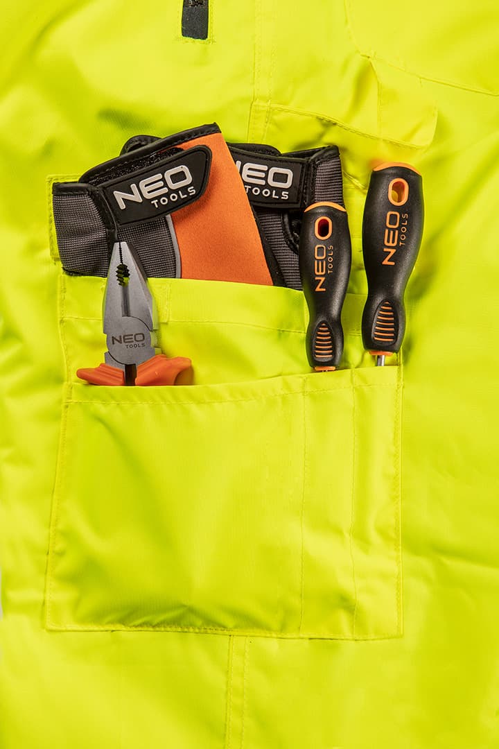 NEO TOOLS Ociepljene delovne hlače, rumene, S 5