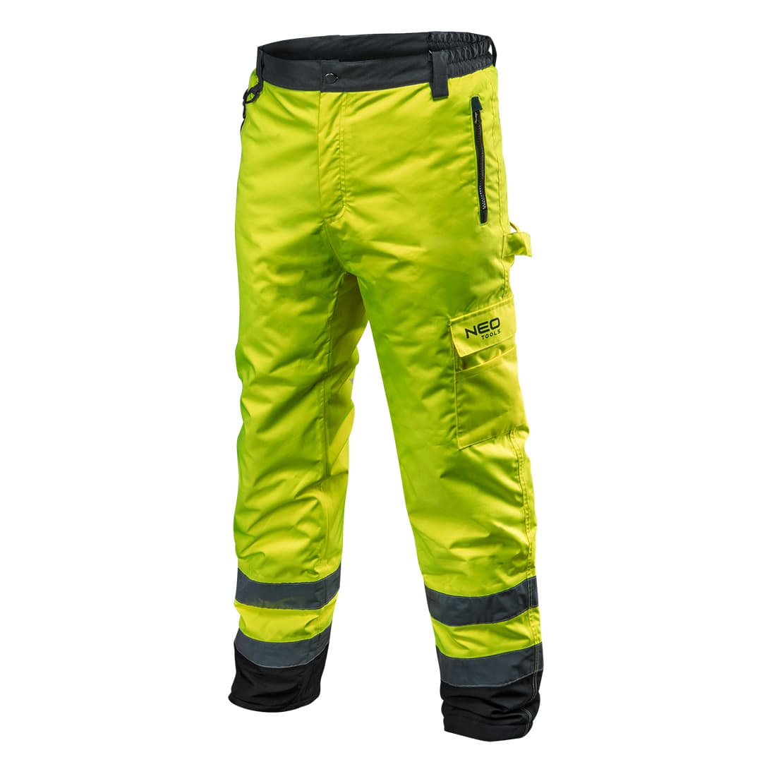 NEO TOOLS Ociepljene delovne hlače, rumene, XL