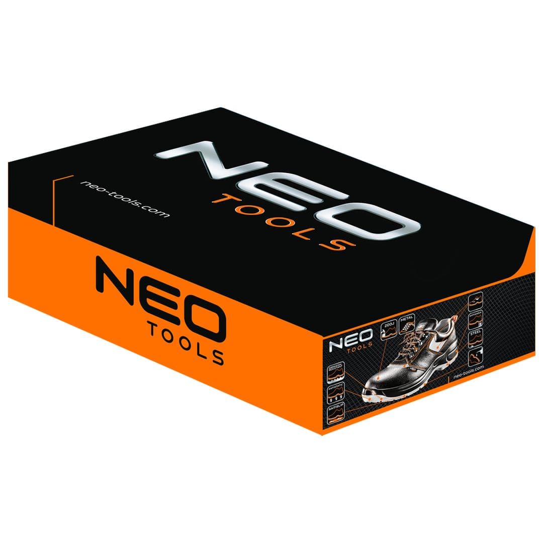 NEO TOOLS delovni polvisoki čevlji, usnjeni, S1P SRA, vel. 44 5