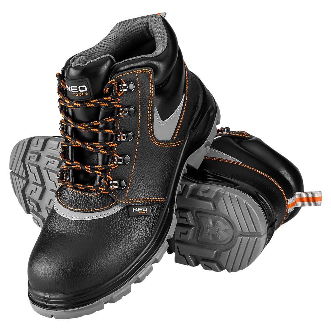 Delovni gležnarji NEO TOOLS S1P SRA, usnjeni, vel. 39, CE