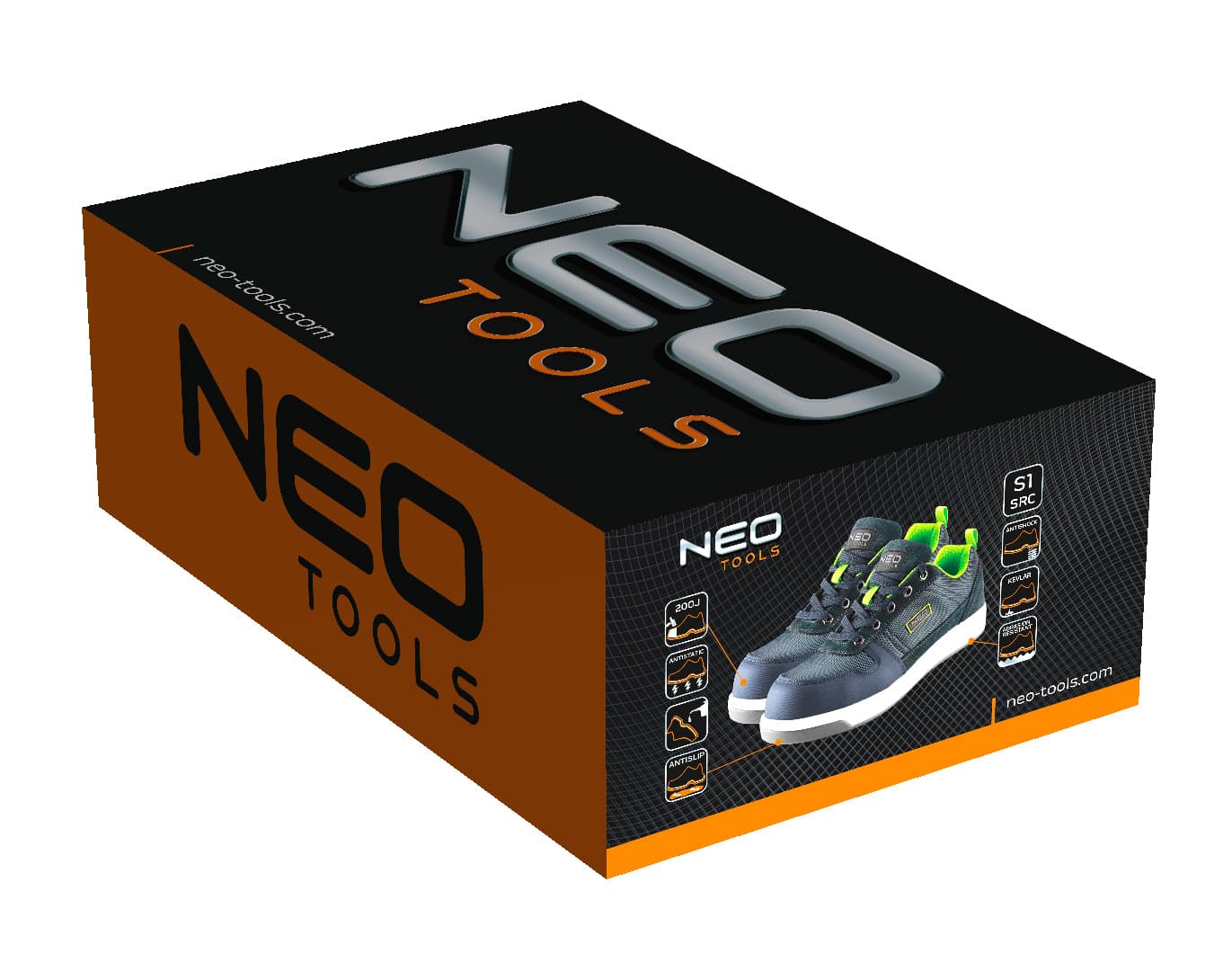 NEO TOOLS Delovni polštrni, S1 SR FO, kompozitni ščitnik za prste, vel. 41 2