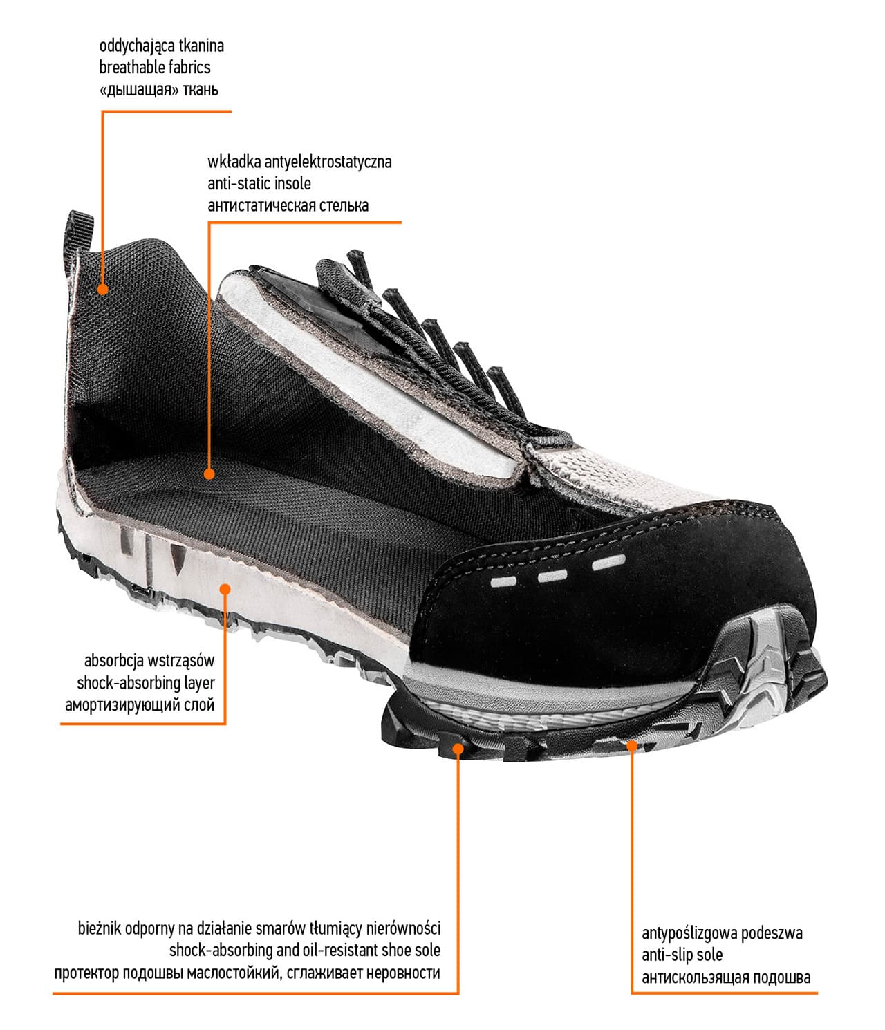 NEO TOOLS delovni polčevlji O1 SRA FO (vel. 42) 2