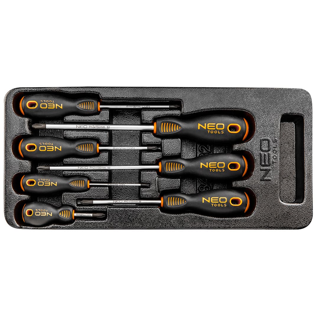 NEO TOOLS Izvijači PH, komplet 7 kosov