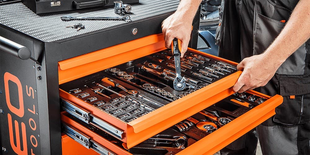 NEO TOOLS Nasadni ključi 1/4", komplet 19 kosov 2