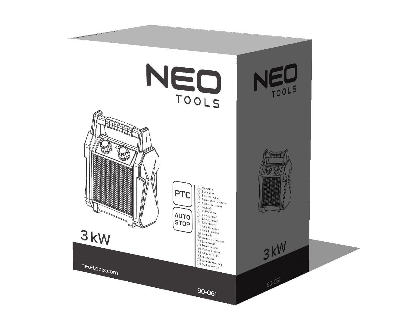 Keramični grelnik PTC NEO TOOLS, 3kW, s termostatom 2