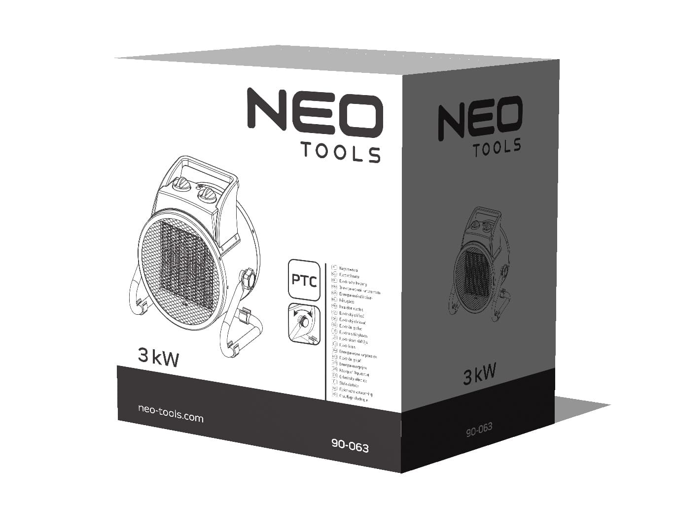 Električni grelnik NEO TOOLS PTC 3kW 6