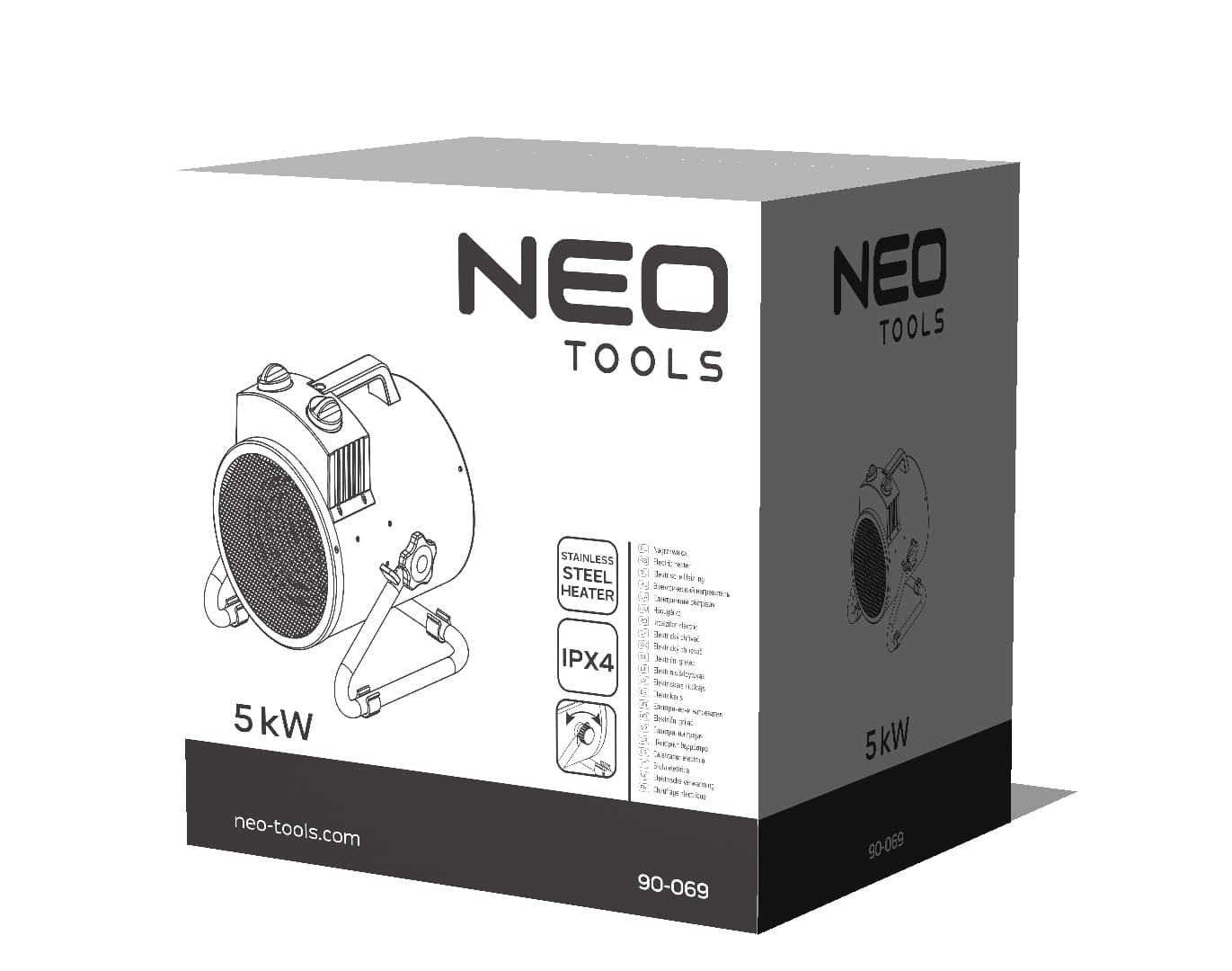 NEO TOOLS grelnik zraka, električni, 5kW industrijski, IPX4 6