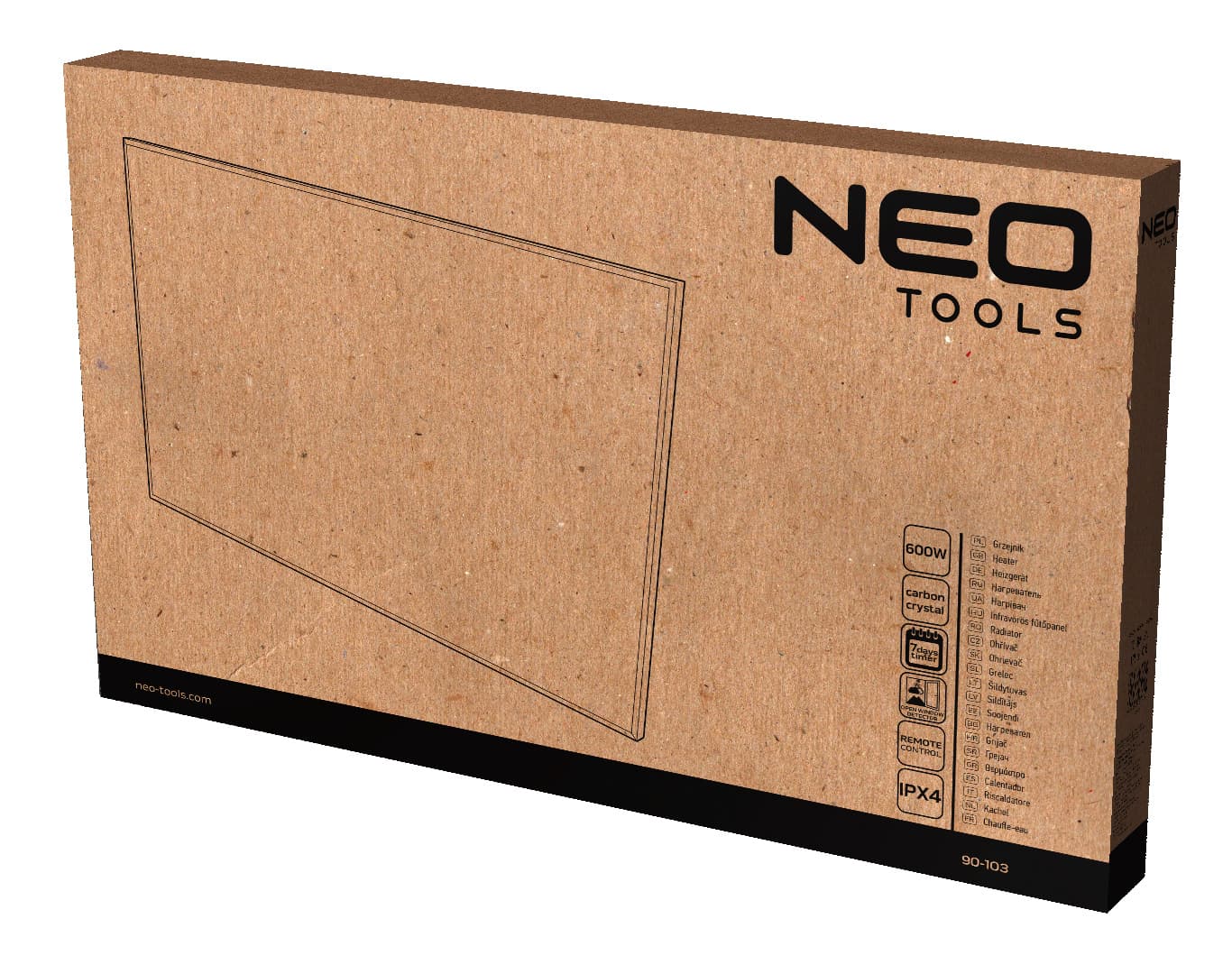 NEO TOOLS IR grelni panel 600W, s pametnim upravljanjem 2
