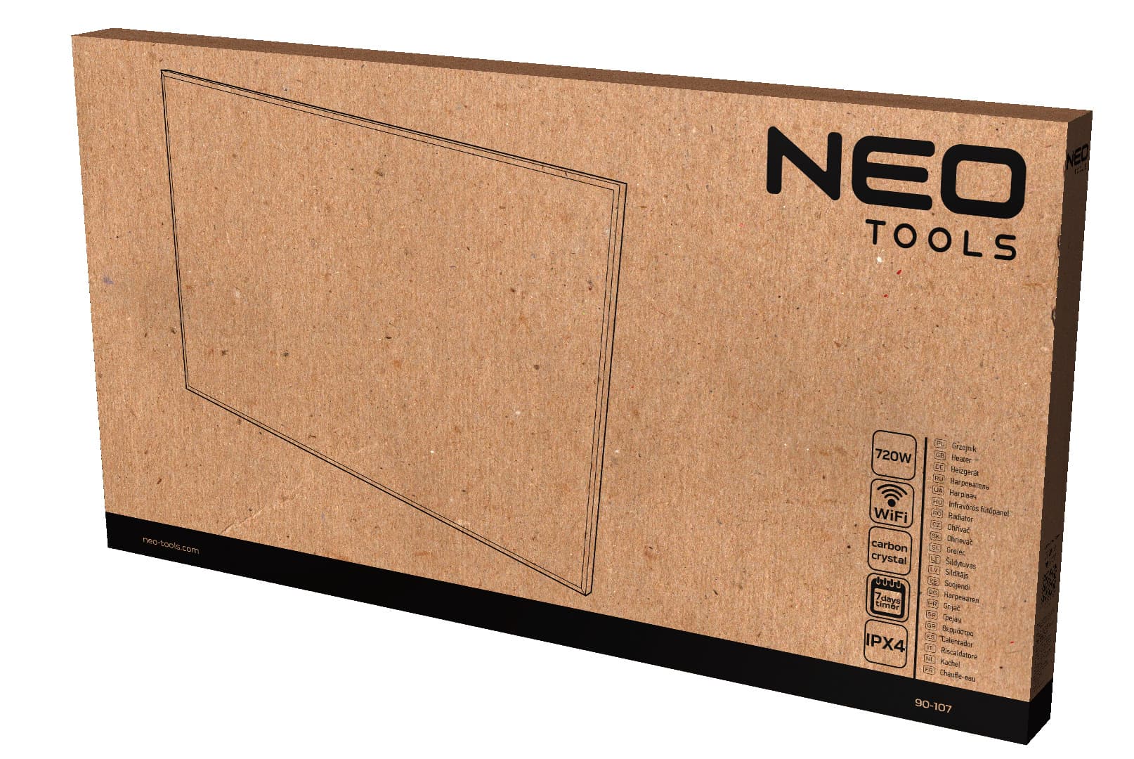 NEO TOOLS infrardeči grelni panel 720W, Wi-Fi, LED, Touch, Tjedni program 2