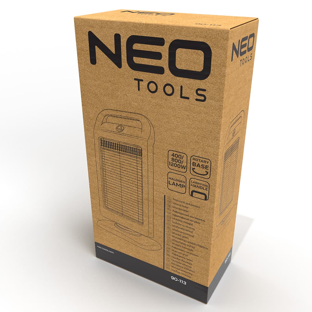 NEO TOOLS Halogeni infrardeči grelnik 400/800/1200W 6