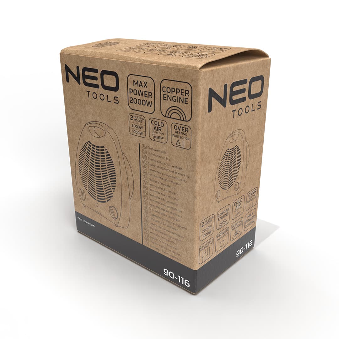 Termoventilator NEO TOOLS 2000W s turbo funkcijo 2