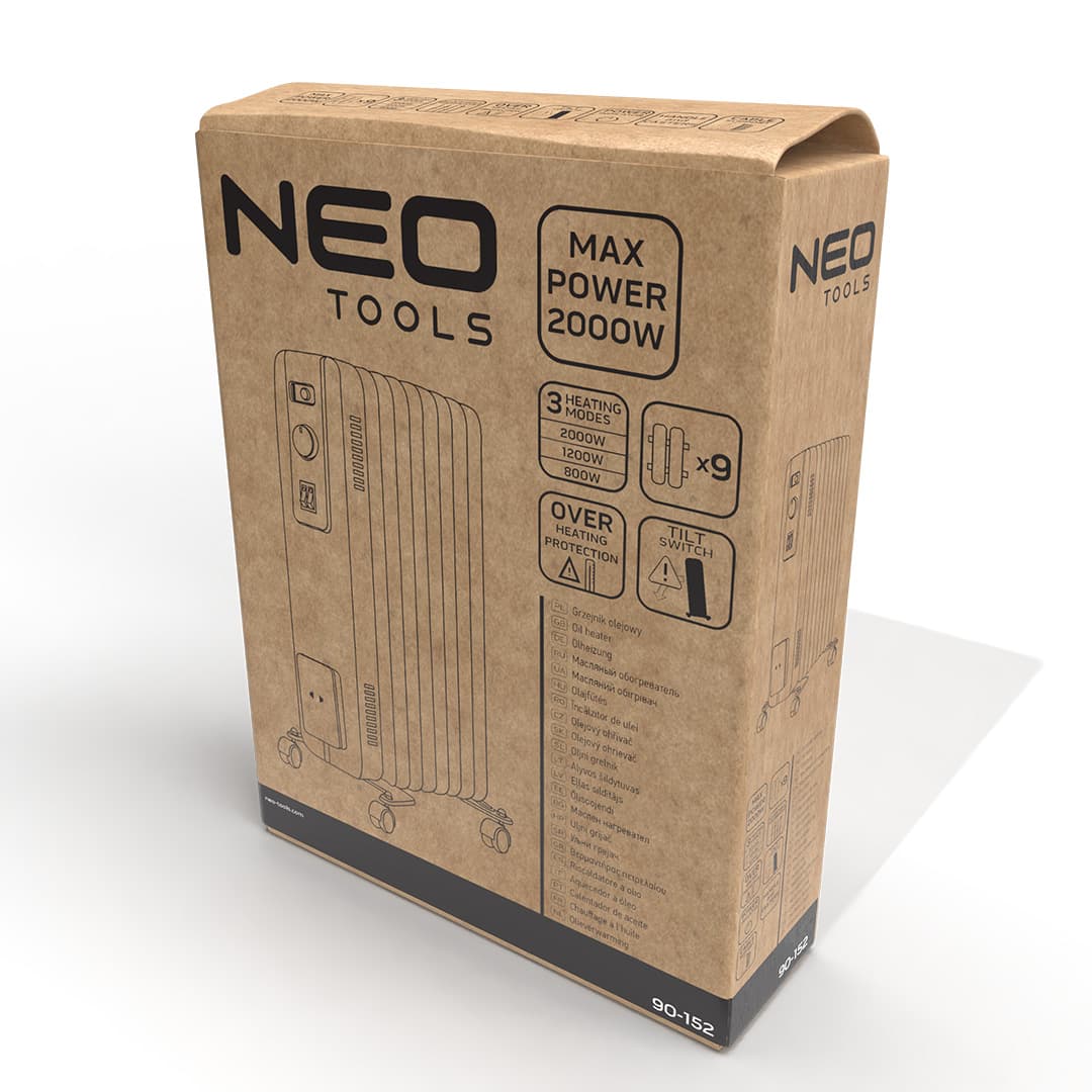 Oljen radiator NEO TOOLS 2000W, 9 reber 7
