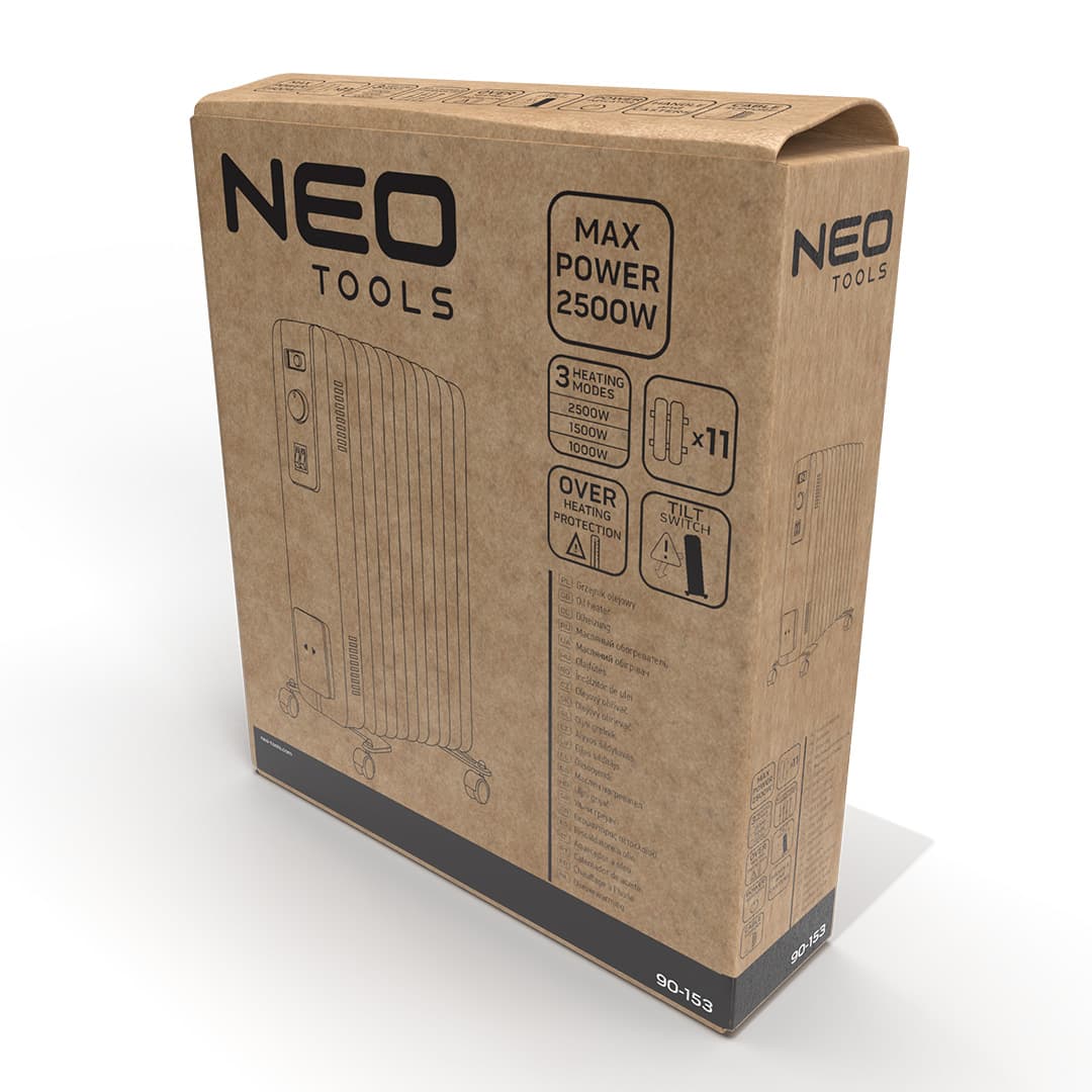 Oljen radiator NEO TOOLS 2500W, 11 reber 7