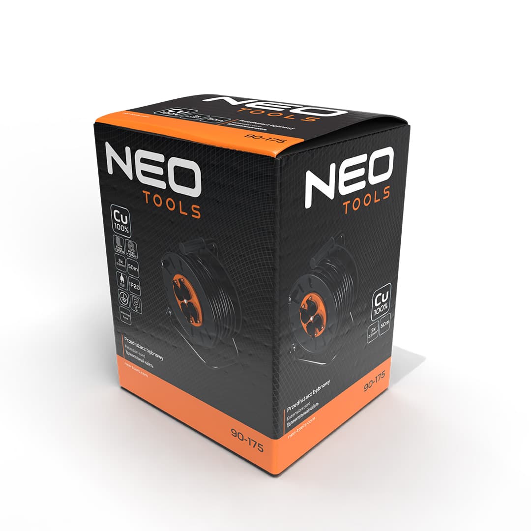 Podaljšek na kolutu NEO TOOLS, 50 m, 3x2.5 mm² 6