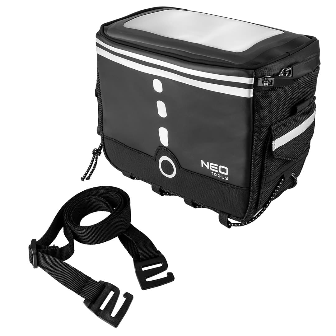 NEO TOOLS Torba za okvir kolesa s predalom za telefon, 600D TPU