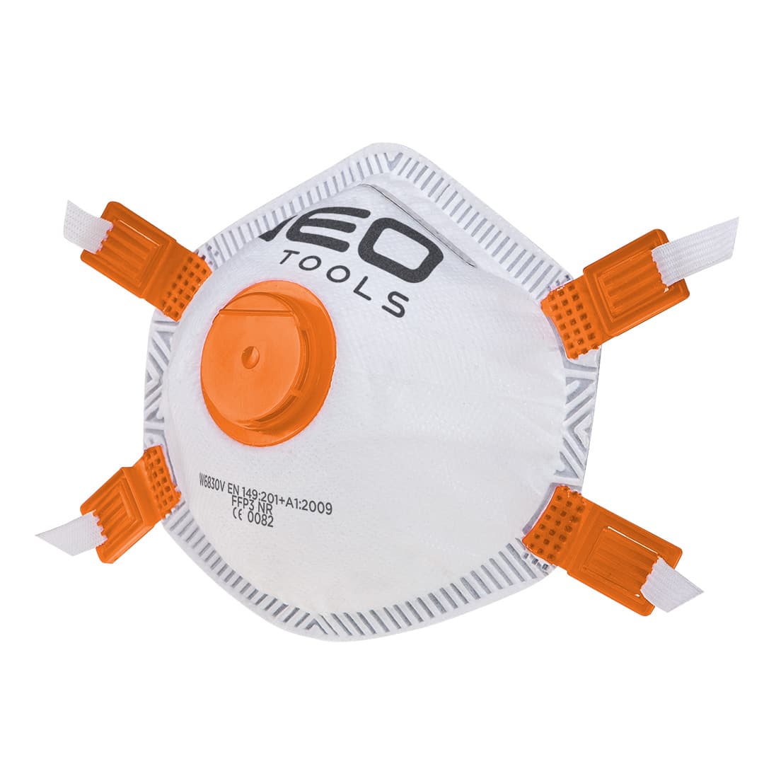 NEO TOOLS Polmaska FFP3 z ventilom, 3 kosov