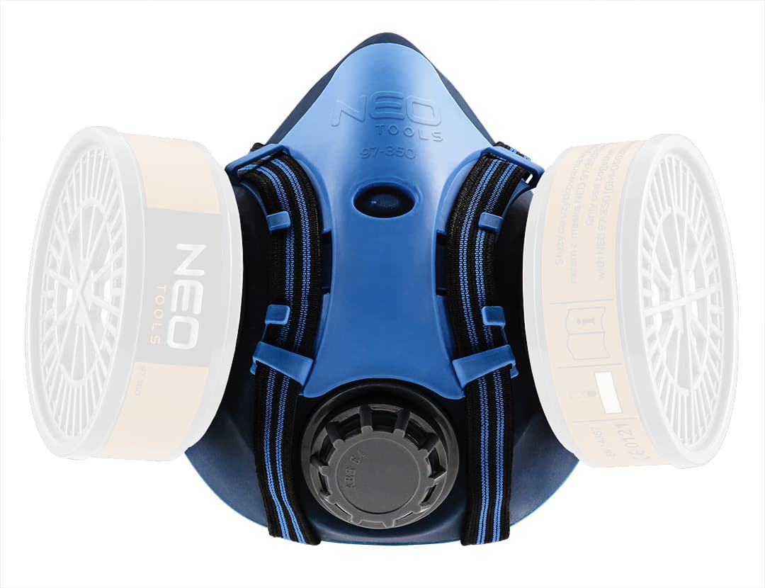 NEO TOOLS silikonska polmaska za 2 filtru 6