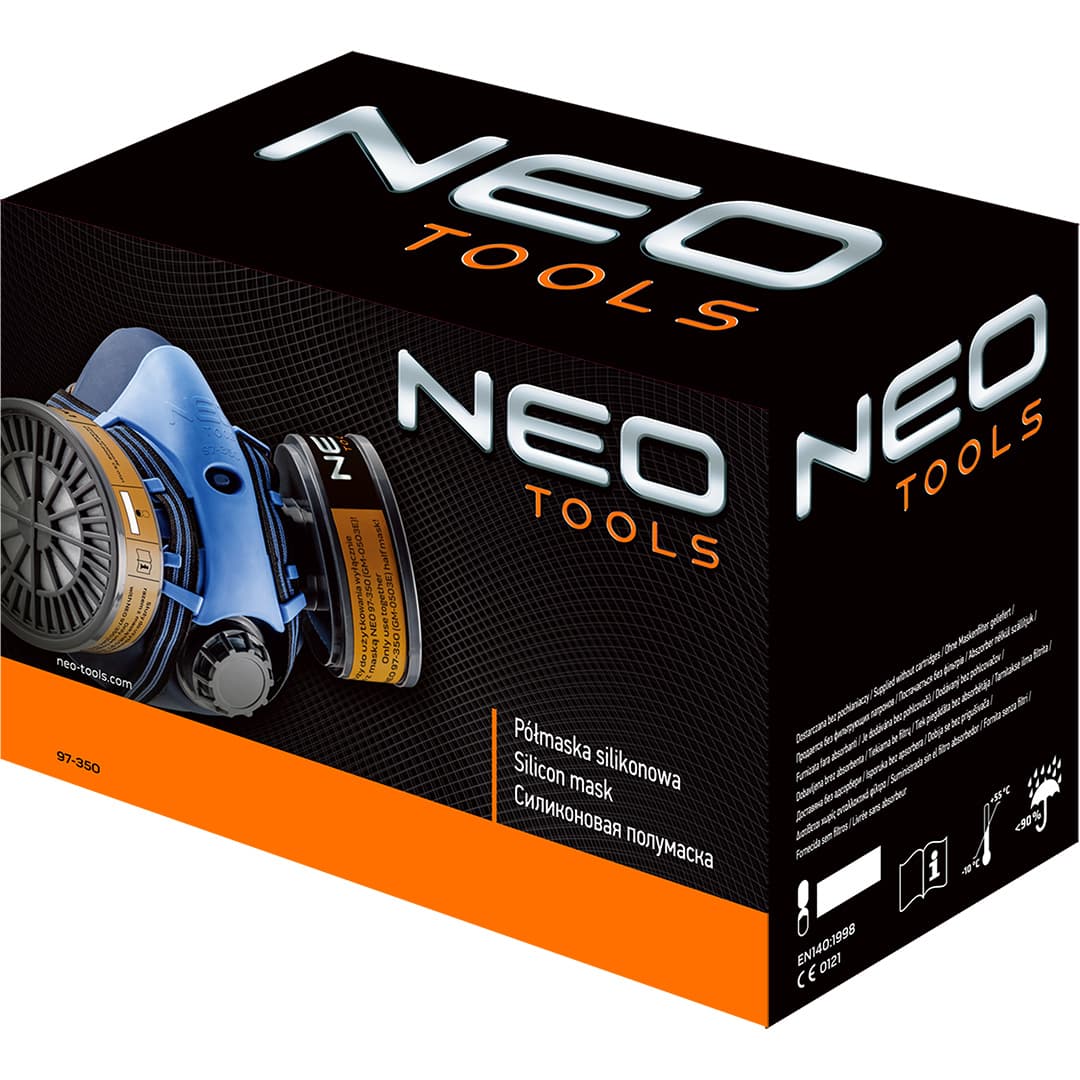 NEO TOOLS silikonska polmaska za 2 filtru 7