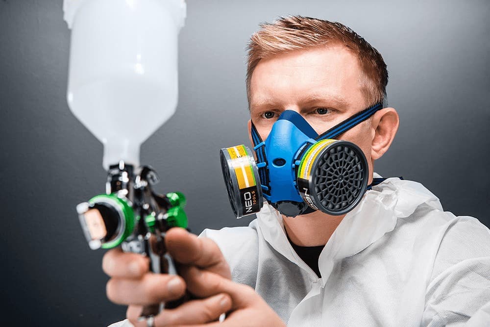 NEO TOOLS silikonska polmaska za 2 filtru 2