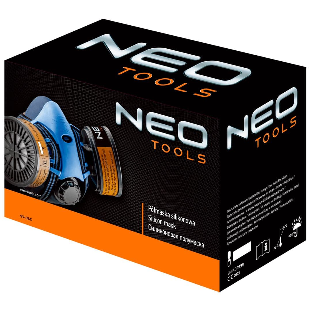 NEO TOOLS silikonska polmaska za 2 filtru 4