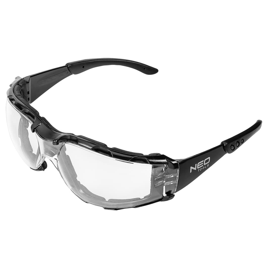NEO TOOLS Zaščitna očala s penasto obrobo, prozorna, FT