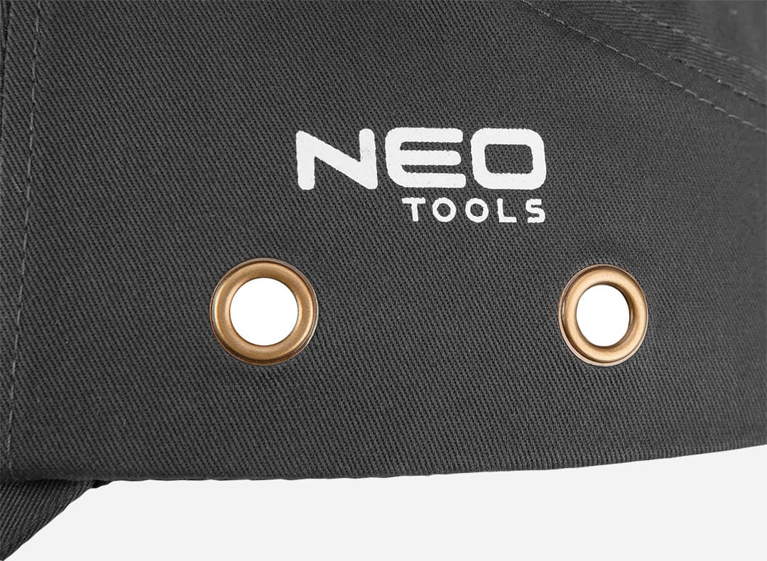 NEO TOOLS Šivana kapa z ojačitvijo, siva, CE 3