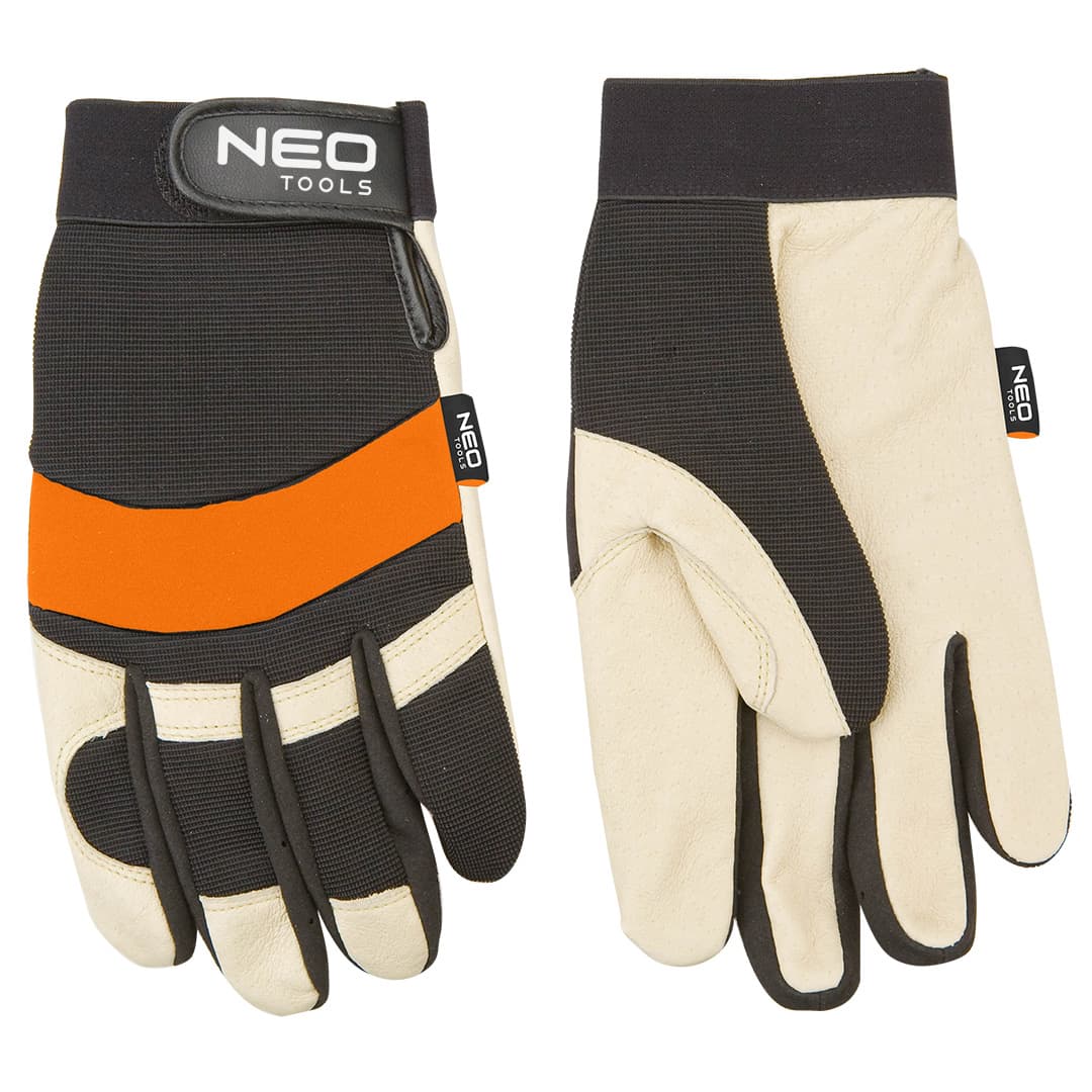 NEO TOOLS delovne rokavice, svinjsko usnje, neopren, vel. 10"