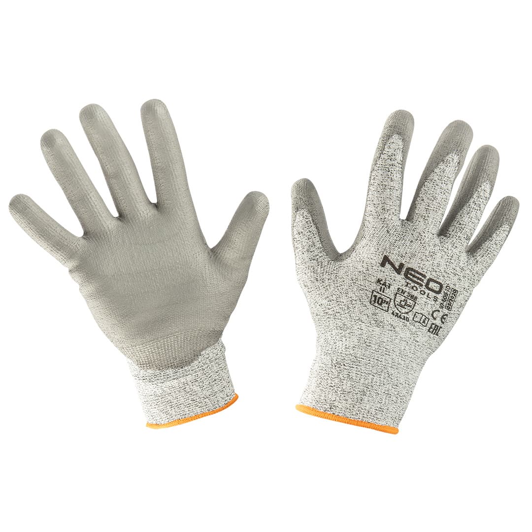 Protipre 5-tih rokavice NEO TOOLS, PU prevleka, 10"