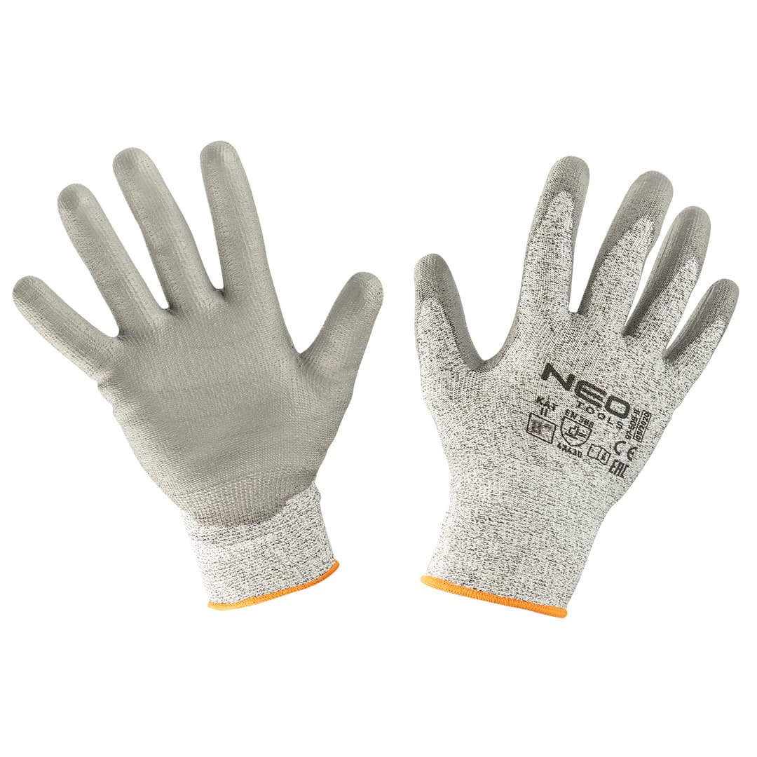 NEO TOOLS Zaščitne rokavice proti rezu, PU prevleka, vel. 8