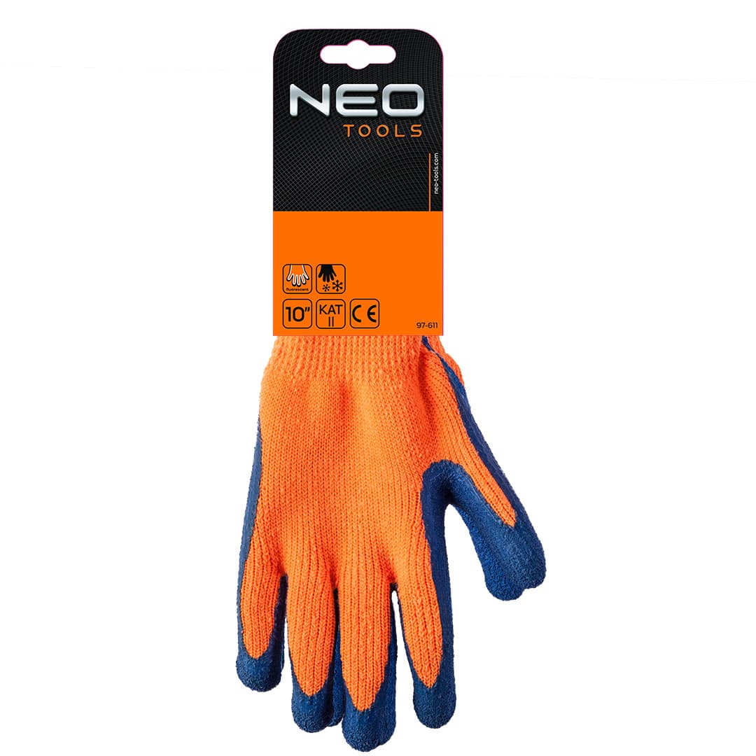 NEO TOOLS Delovne rokavice, ogrevane, akrilne z lateksom, 10" 3