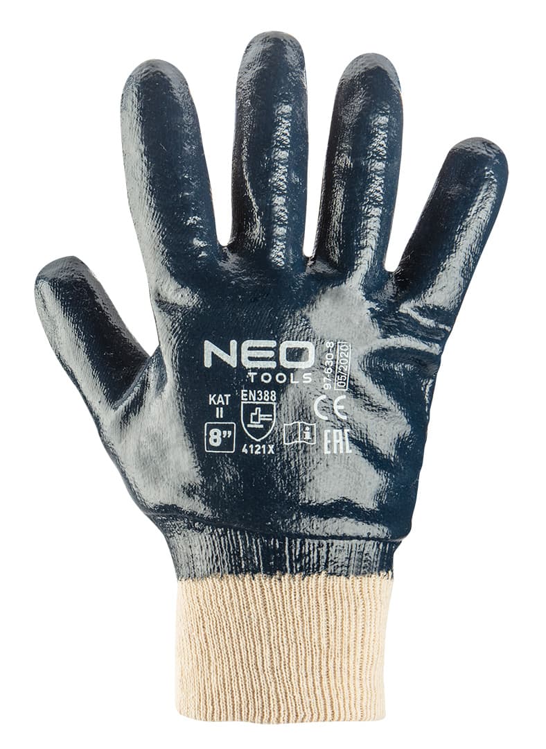 NEO TOOLS Delovne rokavice, bombaž, celotni nitrilni premaz, vel. 9 3