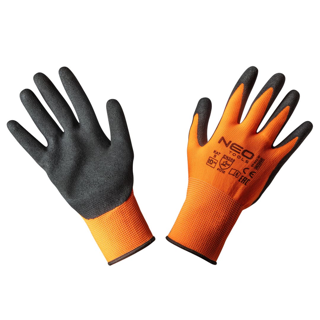 NEO TOOLS Delovne rokavice, poliester, nitril (sandy) premaz, vel. 10