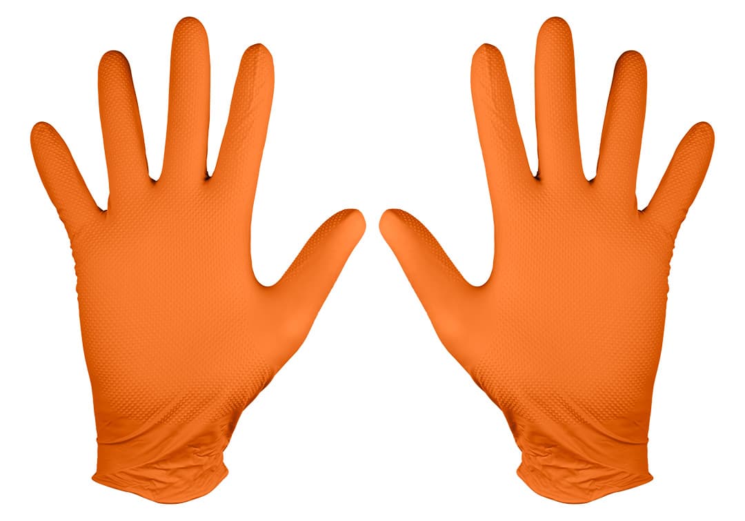 NEO TOOLS Nitrilne rokavice, oranžne, M, 50 kom 2